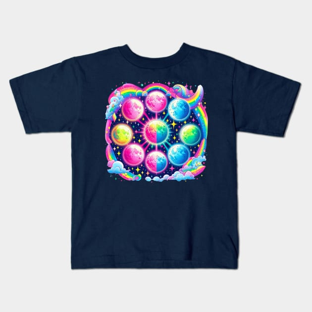 Full Moon Fever - Inspired by Lisa Frank Kids T-Shirt by Tiger Mountain Design Co.